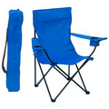 Folding Chair w/Arm Rests, 2 Cup Holders and Carry Bag
